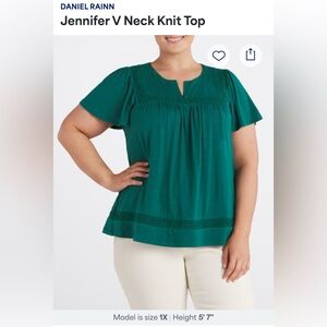 Daniel Rainn Jennifer V Neck Knit Top